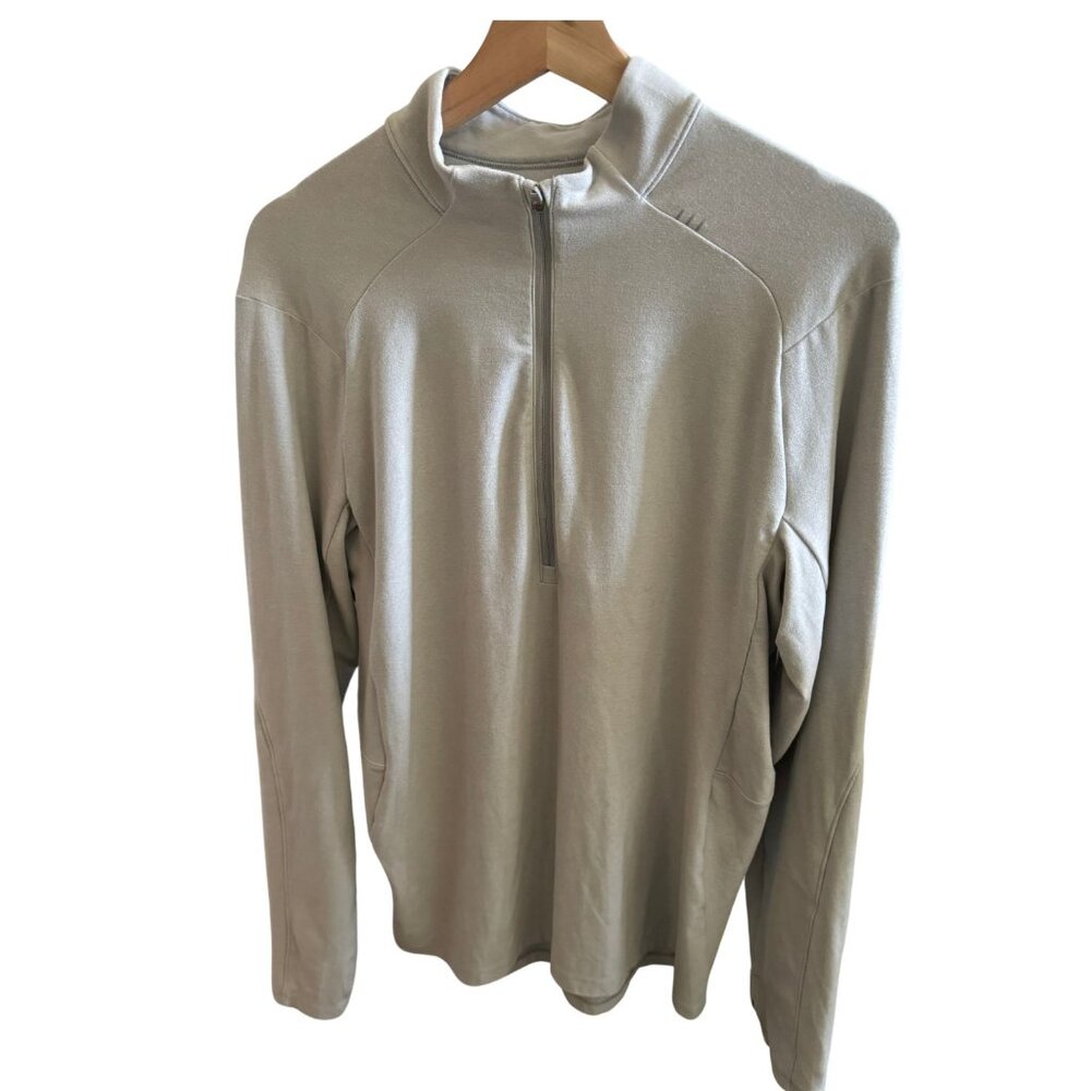 Lululemon Surge Warm Half-Zip Men's Size Large Color: Heathered Sea Salt.  EUC